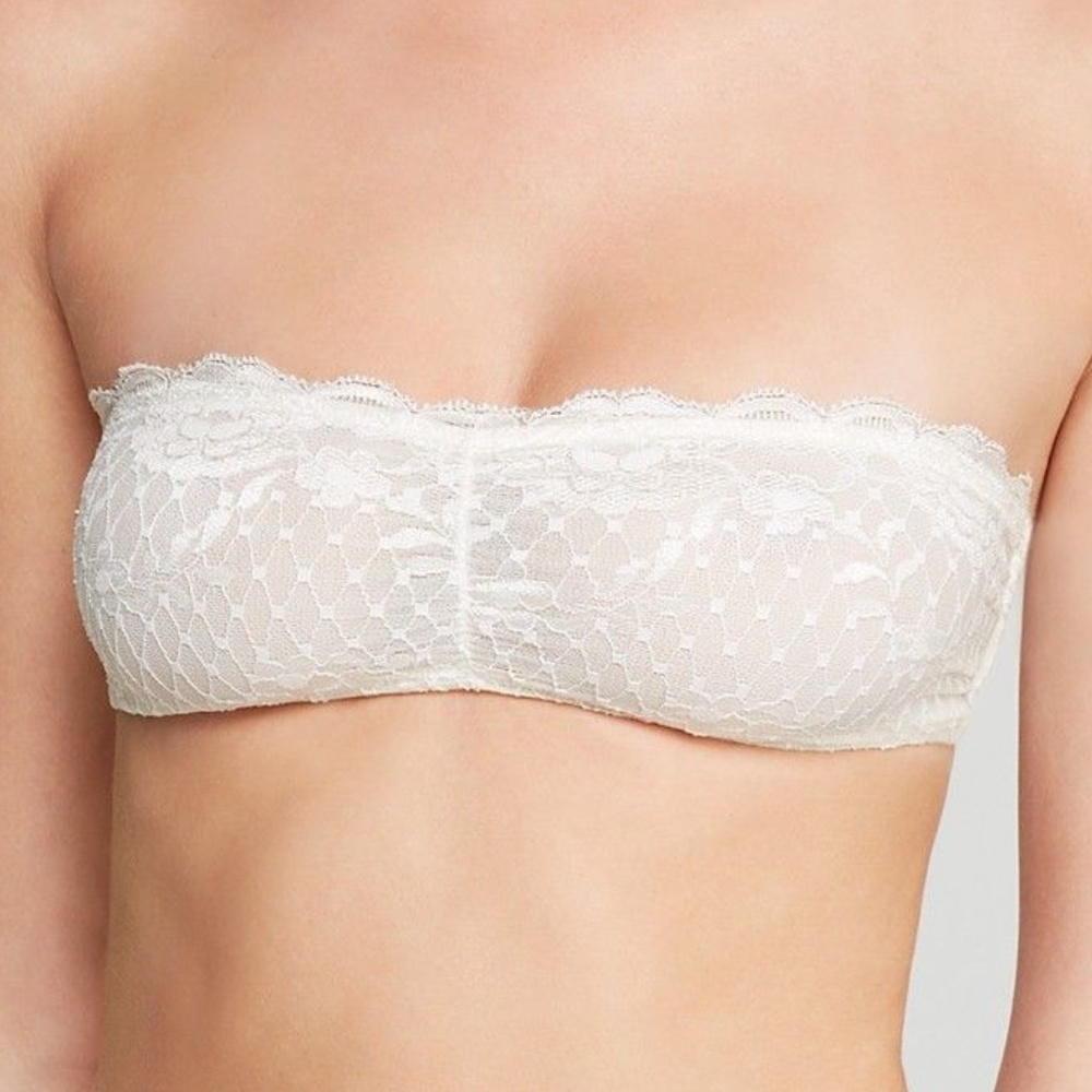 NWT Free People Intimately bandeau bra ivory XS - Picture 1 of 5
